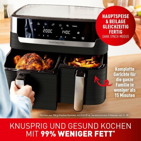 Tefal EY9018 dviejų skyrių karšto oro gruzdintuvė - Image 7
