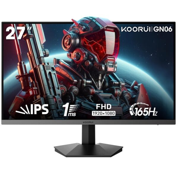 KOORUI žaidimų monitorius 27 colių, 165 Hz, Full HD (1920 x 1080), IPS