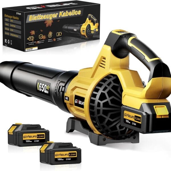 GEVEELIFE belaidis lapų pūstuvas 18V, 257 km/h, su 2 baterijomis
